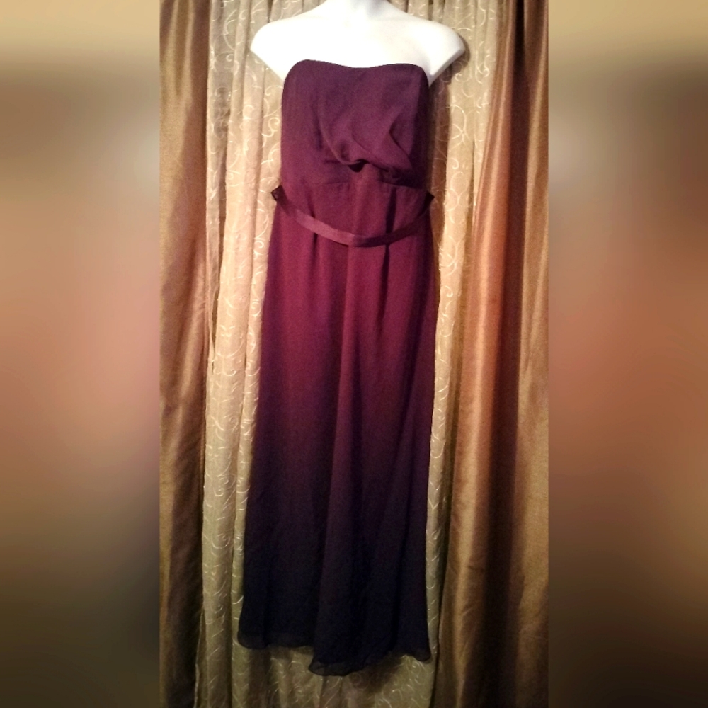 Strapless with Lace Corset Back Bridesmaid Dress